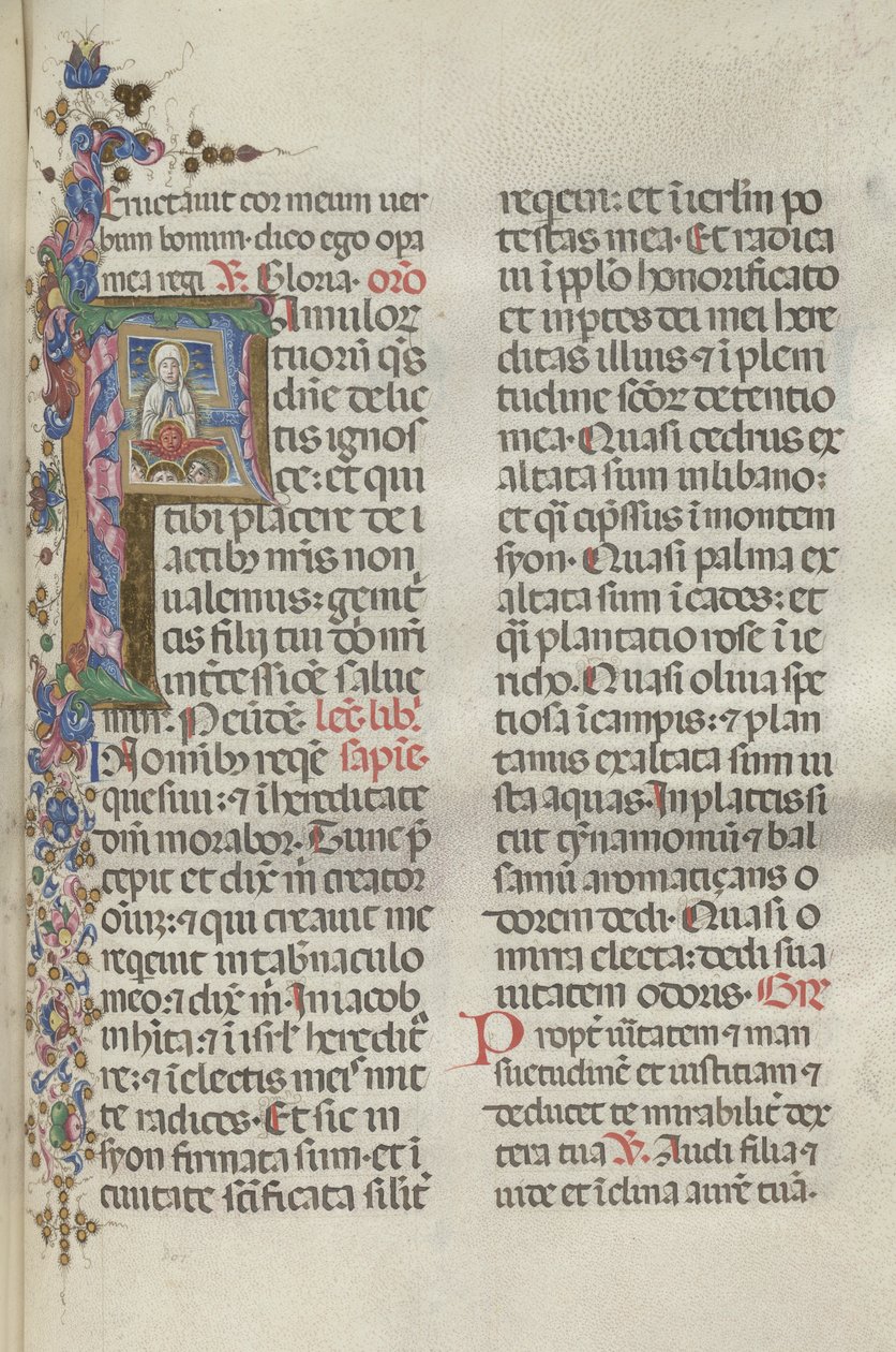 Mszał: Fl. 306: Wniebowzięcie Najświętszej Maryi Panny, 1469. autorstwa Bartolomeo Caporali