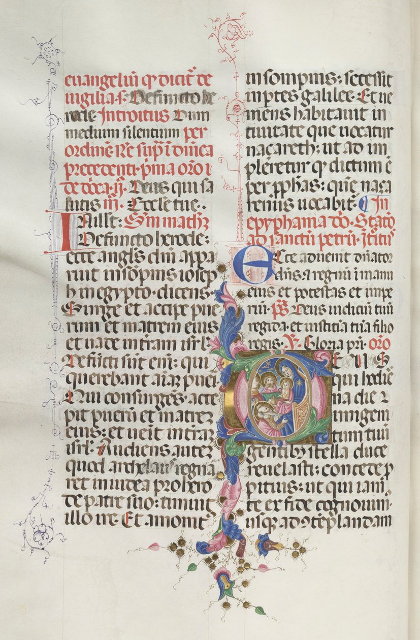Mszał: Fl. 30v: Pokłon Trzech Króli, 1469. autorstwa Bartolomeo Caporali