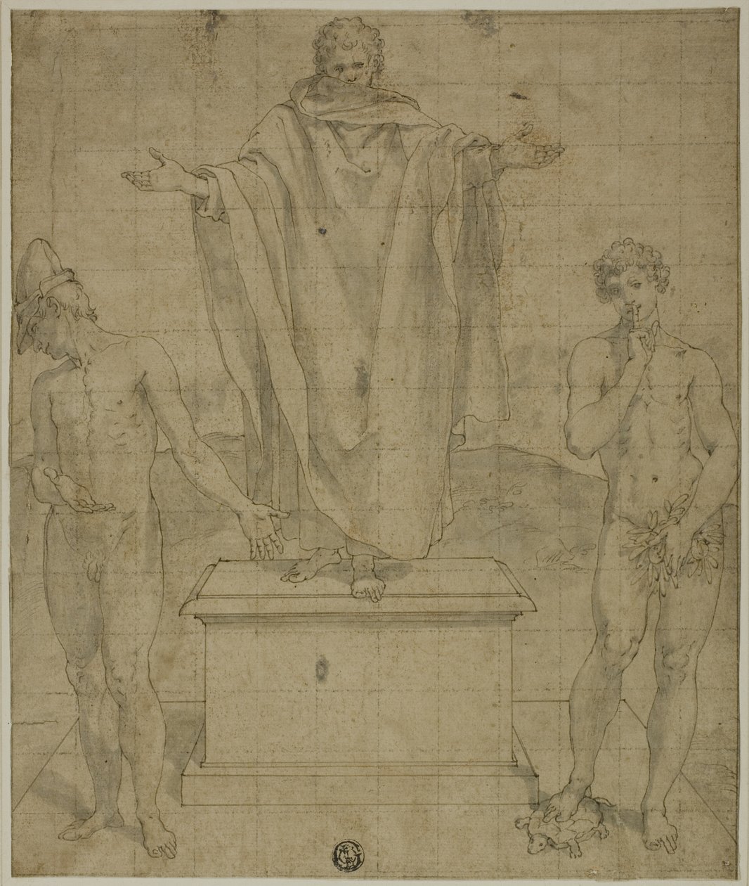 Studium alegorii wiary i milczenia autorstwa Bartolomeo Cesi