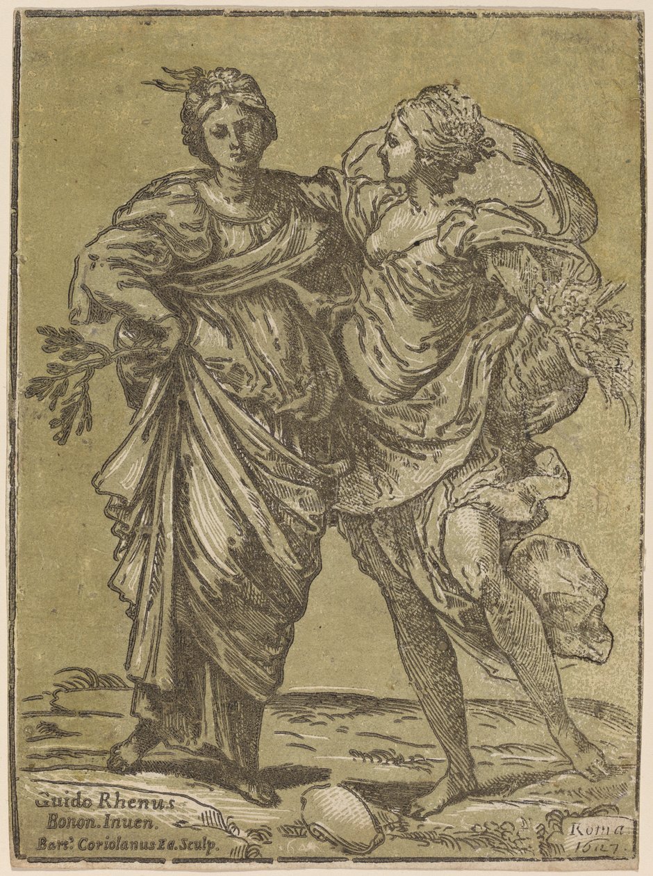 Sojusz Pokoju i Obfitości autorstwa Bartolomeo Coriolano after Guido Reni