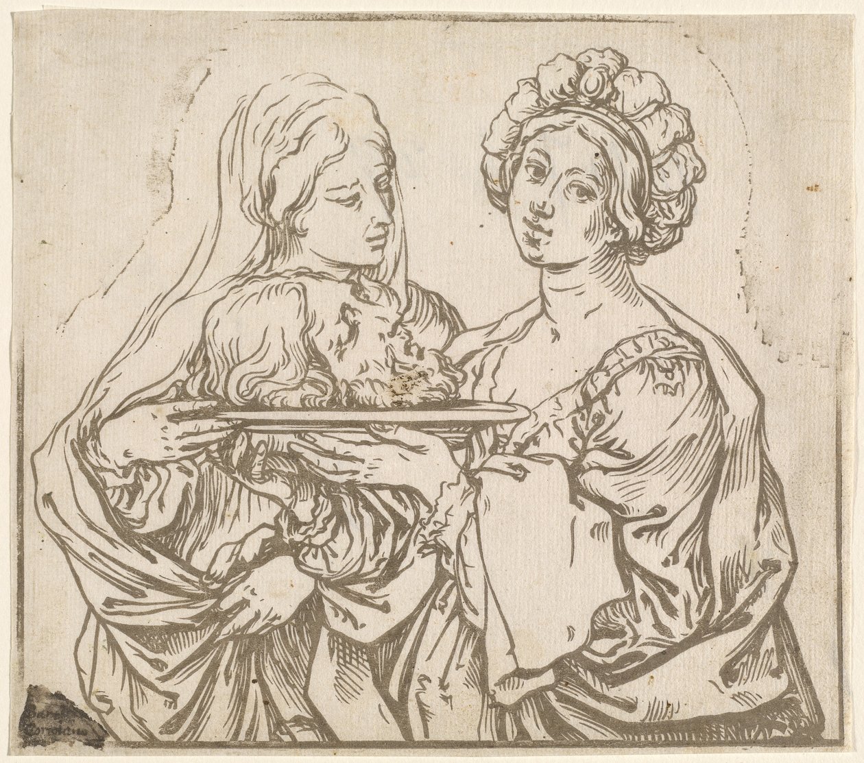 Herodiada i Salome autorstwa Bartolomeo Coriolano after Guido Reni