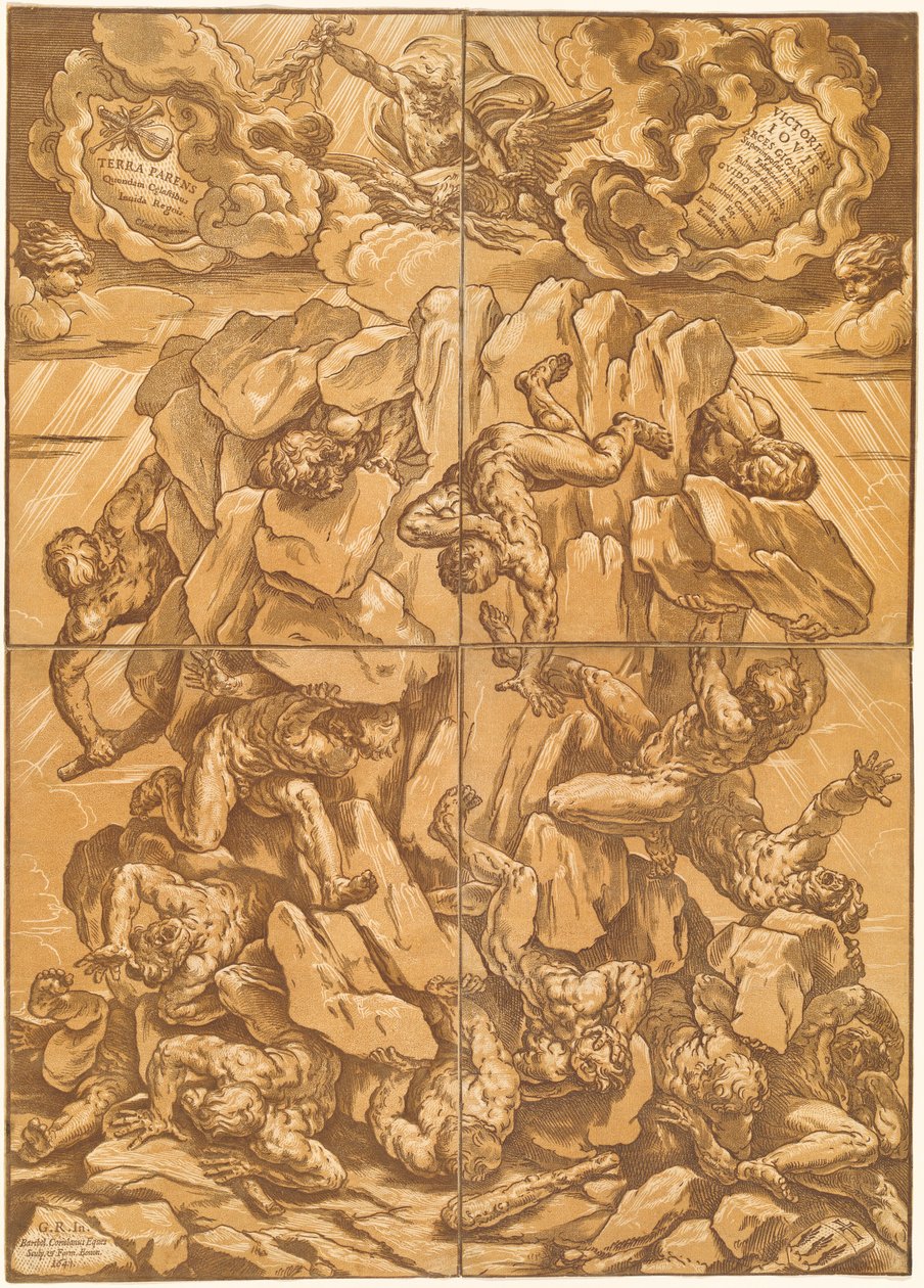 Upadek gigantów autorstwa Bartolomeo Coriolano after Guido Reni