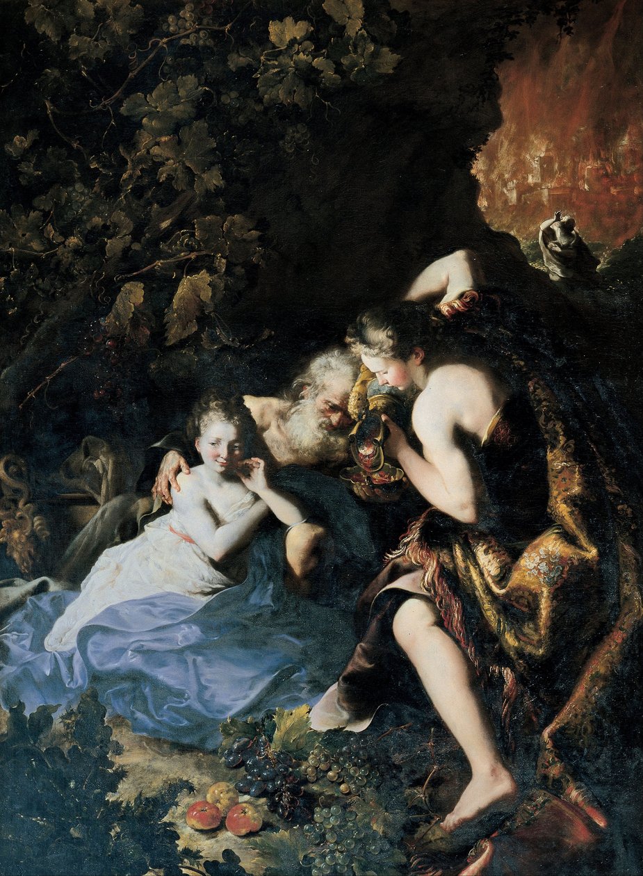 Lot i jego córki, 1695-1696 autorstwa Bartolomeo Guidobono