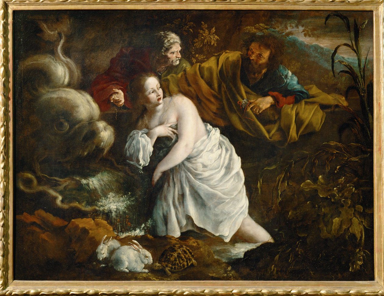 Susannah i Starsi ... autorstwa Bartolomeo Guidobono