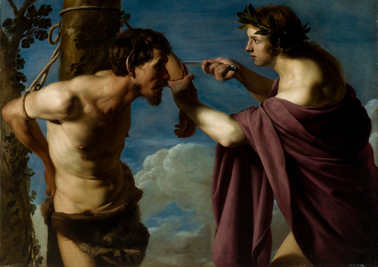 Apollo i Marsjasz autorstwa Bartolomeo Manfredi