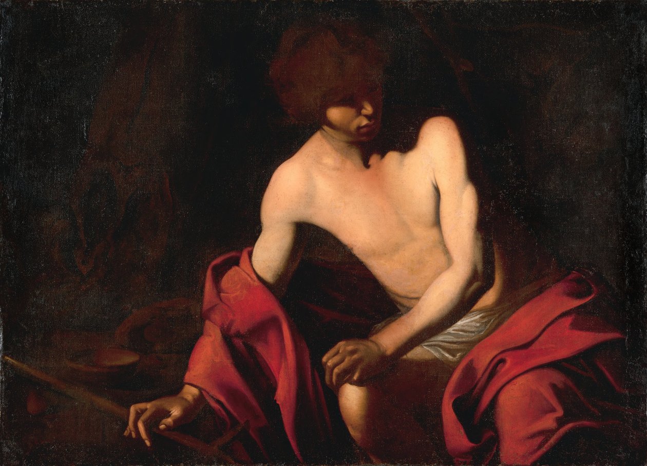Włoski: San Giovanni Battista, Święty Jan Chrzciciel autorstwa Bartolomeo Manfredi