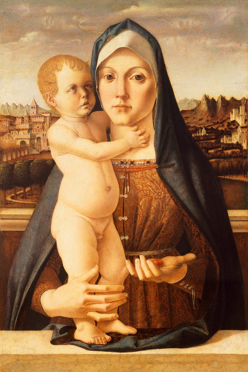 Madonna z Dzieciątkiem, Bartolomeo Montagna (ca 1450-1523), 60x42 cm autorstwa Bartolomeo Montagna