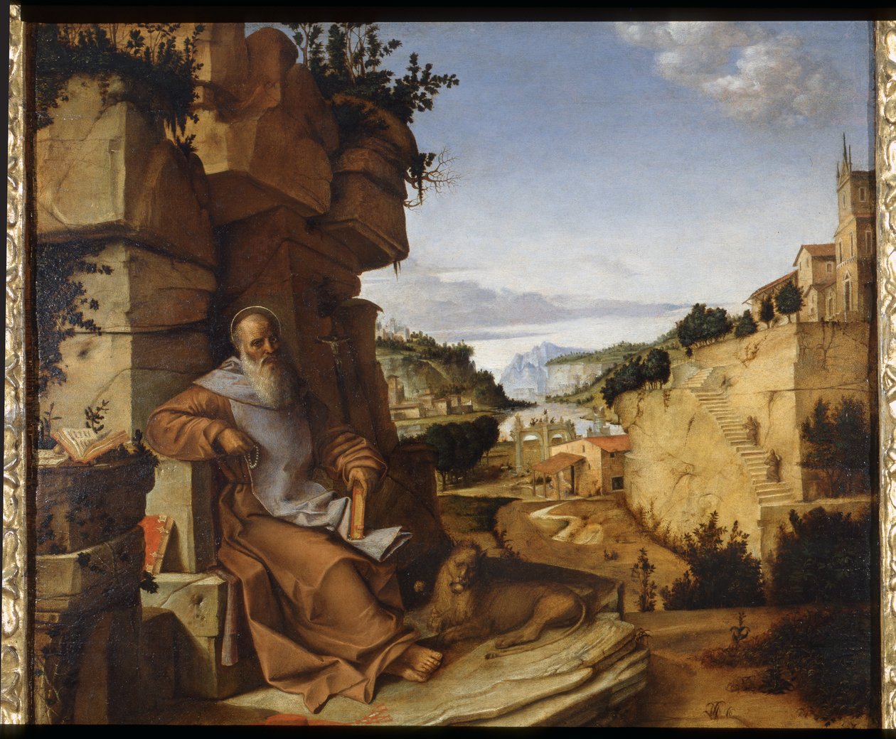 Święty Hieronim na pustyni, 1500-02 autorstwa Bartolomeo Montagna