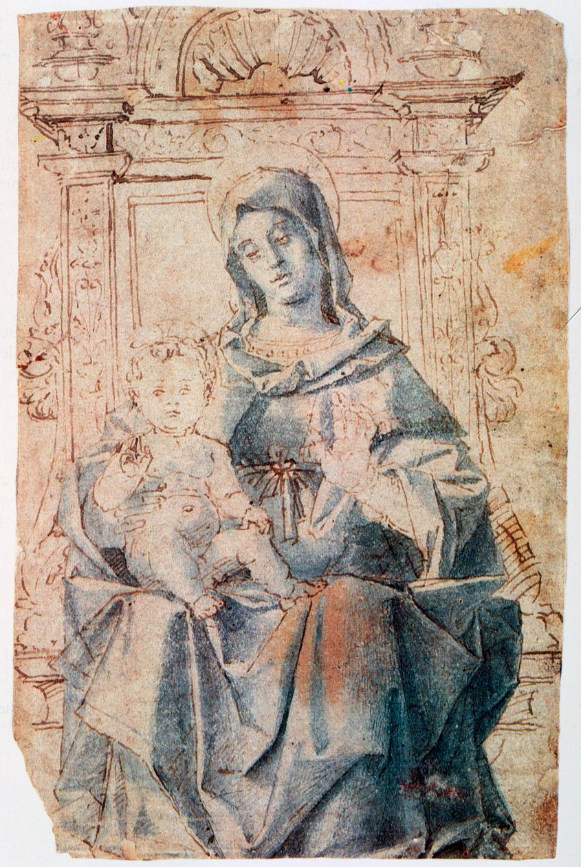 Dziewica z Dzieciątkiem, c1470-1523 autorstwa Bartolomeo Montagna