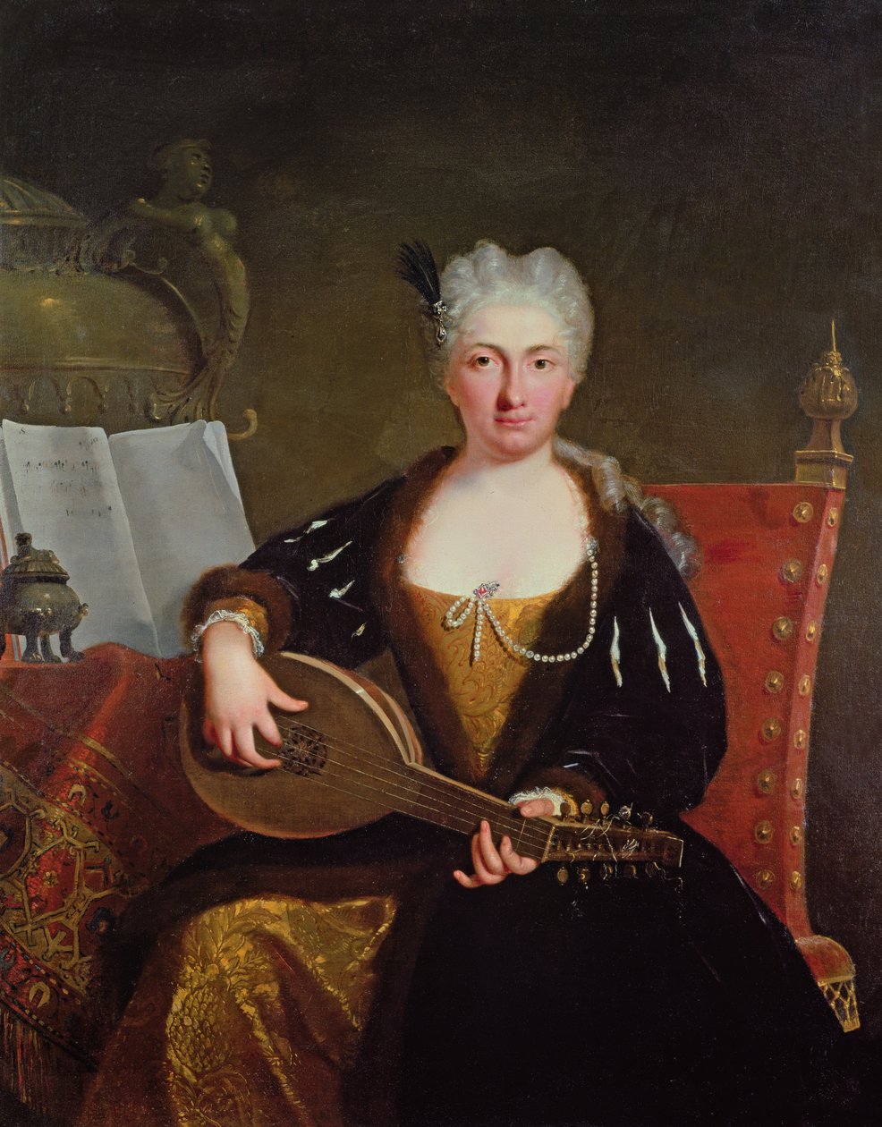 Portret Faustyny Bordoni, śpiewaczki Haendla, ok. 1830 (olej na płótnie) autorstwa Bartolomeo Nazari