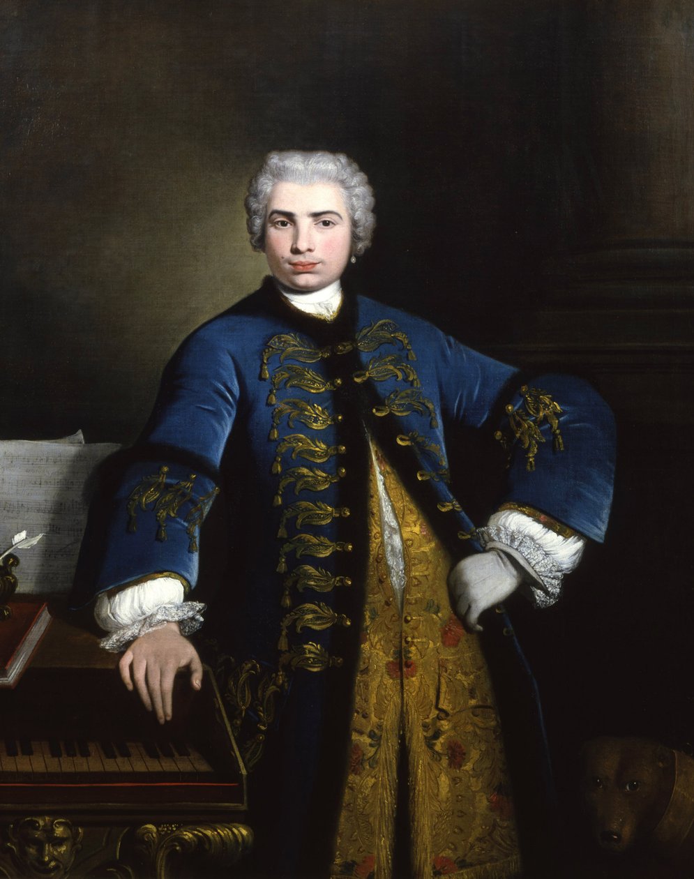 Portret piosenkarza Farinelli Carlo Broschi 1705-1782, 1734. autorstwa Bartolomeo Nazari