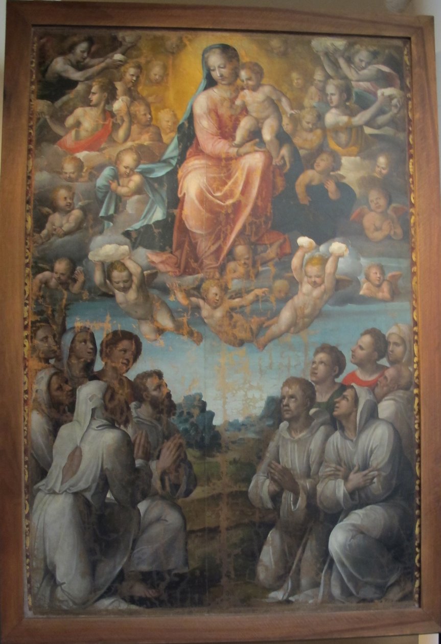 Bartolomeo neroni znany jako Jeż, Madonna z braćmi z Kompanii autorstwa Bartolomeo Neroni