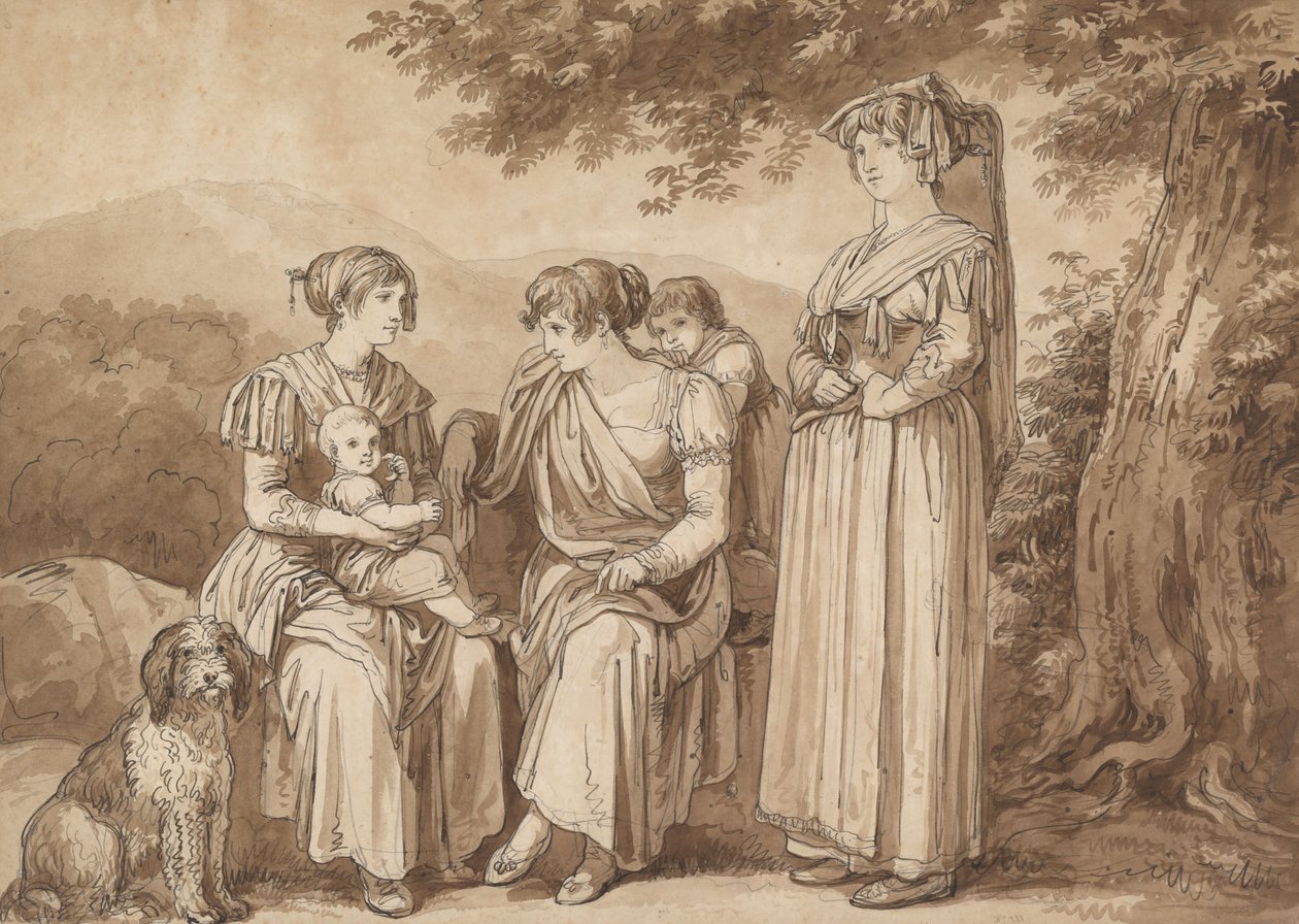 Rodzina artysty autorstwa Bartolomeo Pinelli