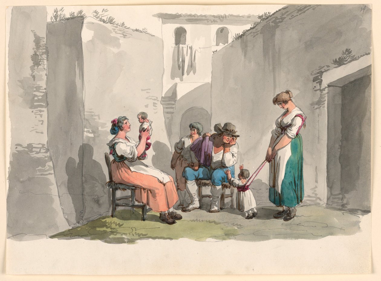 W Tivoli autorstwa Bartolomeo Pinelli