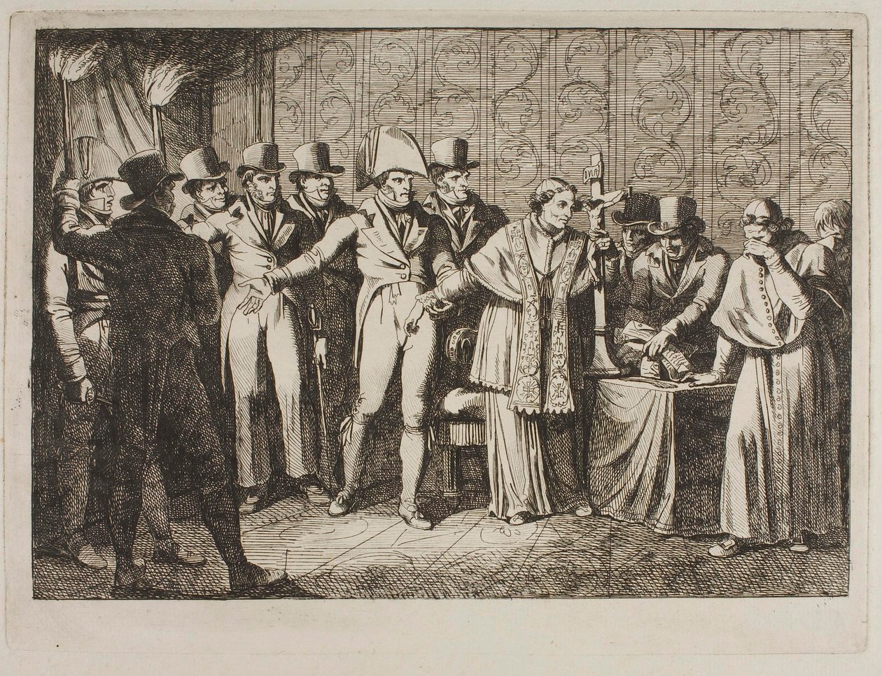 Pius VII. Porwany przez Francuzów w nocy 6 lipca 1809 r. autorstwa Bartolomeo Pinelli