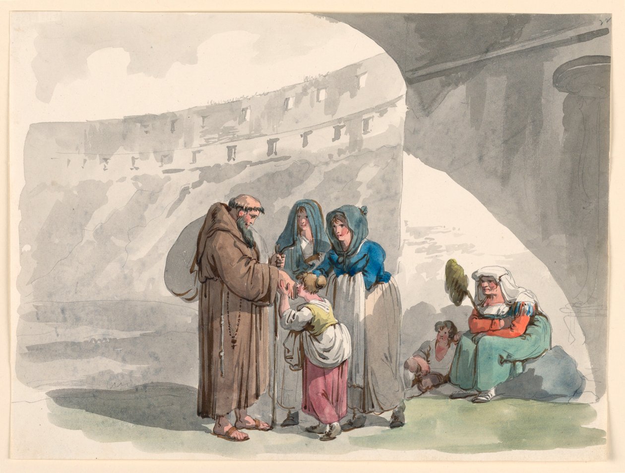 Pozdrowienie pustelnika autorstwa Bartolomeo Pinelli