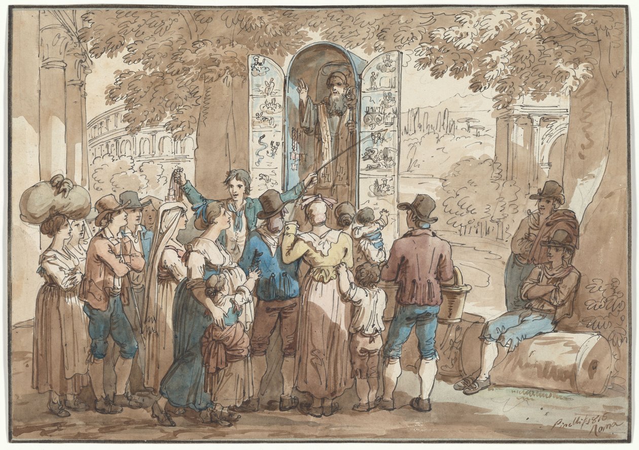 „Szarlatan” – ilustracja do książki „Rzymskie stroje i zwyczaje” autorstwa Bartolomeo Pinelli