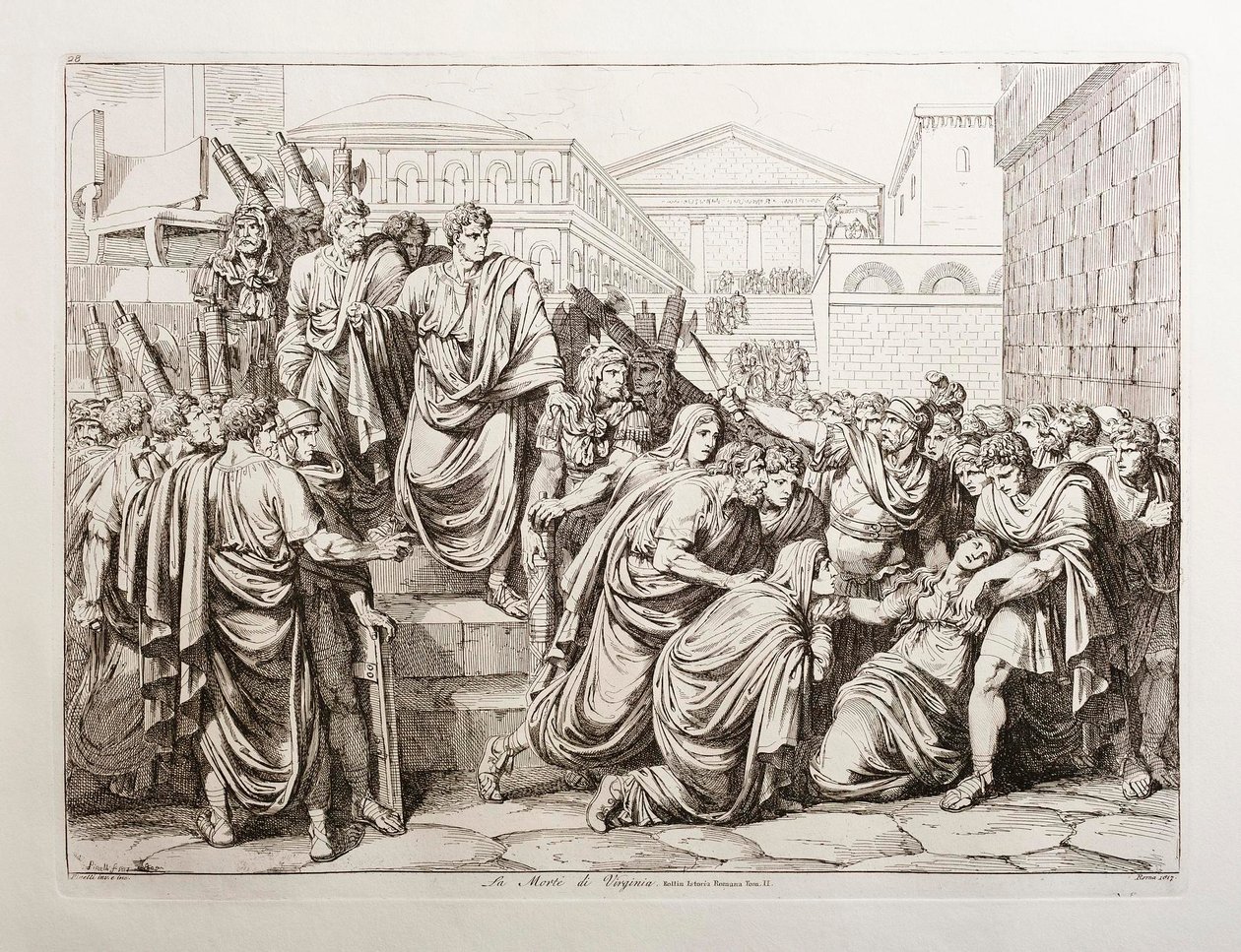 Śmierć Virginii autorstwa Bartolomeo Pinelli