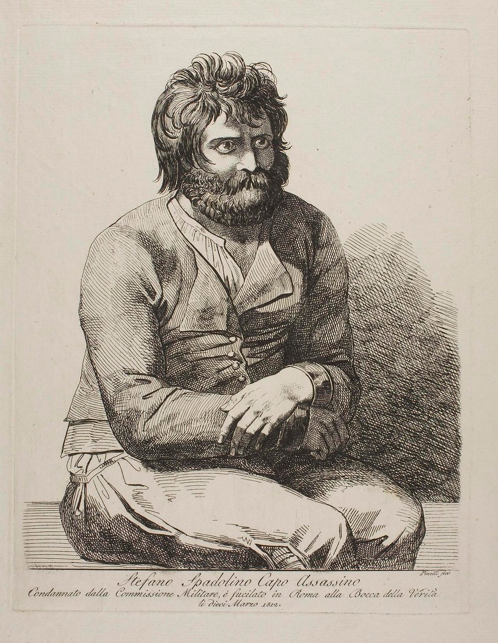 Stefano Spadolino, przywódca bandytów autorstwa Bartolomeo Pinelli