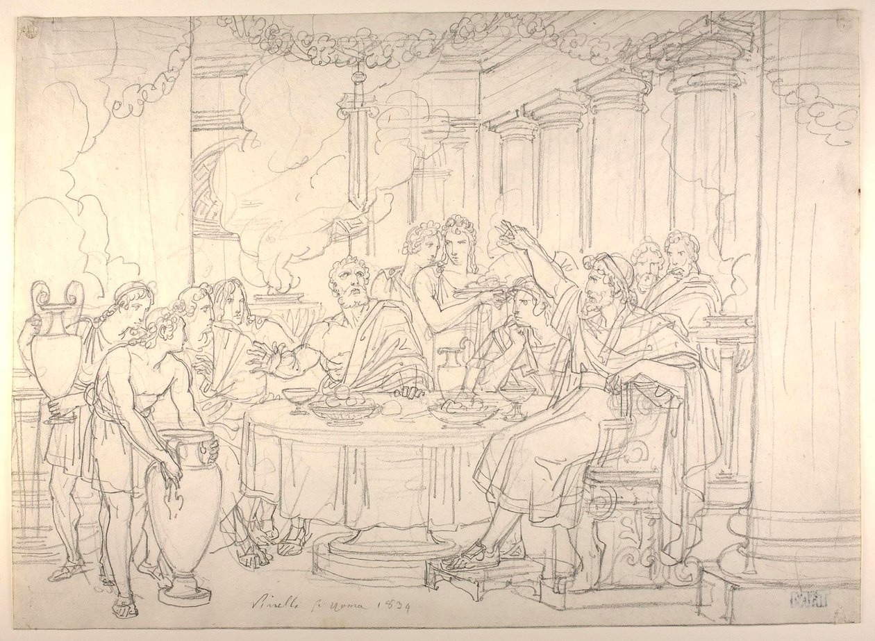 Miecz Damoklesa autorstwa Bartolomeo Pinelli