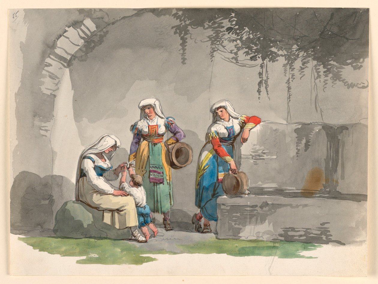 Trzy południowowłoskie kobiety autorstwa Bartolomeo Pinelli
