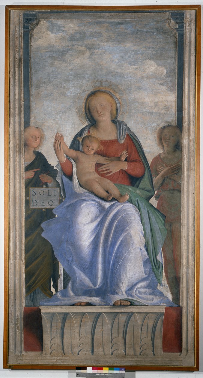 Madonna z Dzieciątkiem i Dwa Anioły autorstwa Bartolomeo Suardi Bramantino