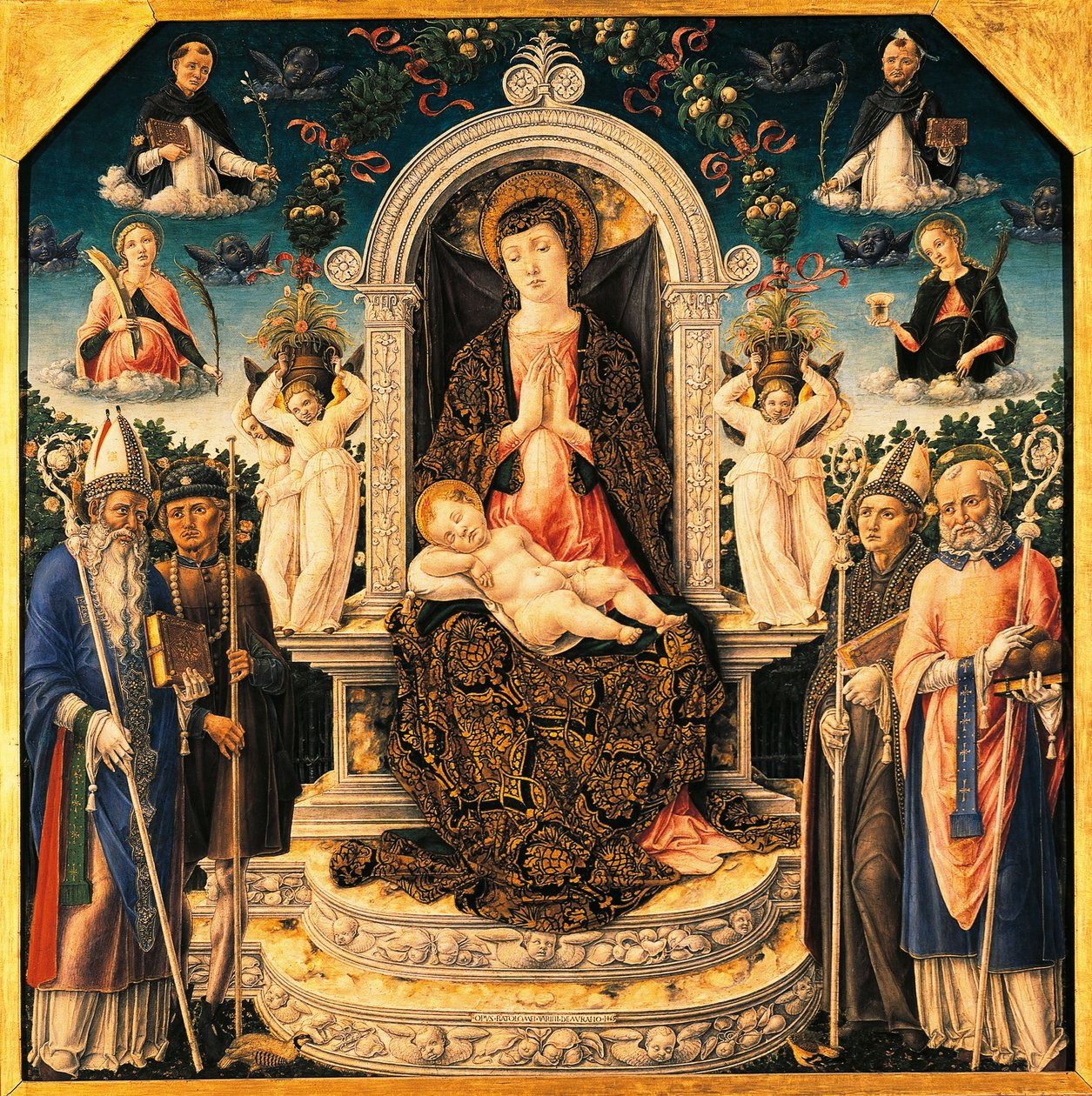 Madonna z Dzieciątkiem i świętymi autorstwa Bartolomeo Vivarini