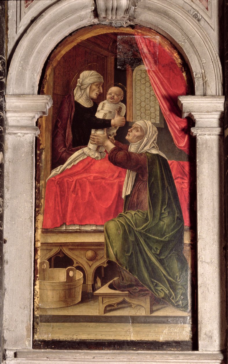 Tryptyk Madonny Misericordia, 1473 autorstwa Bartolomeo Vivarini