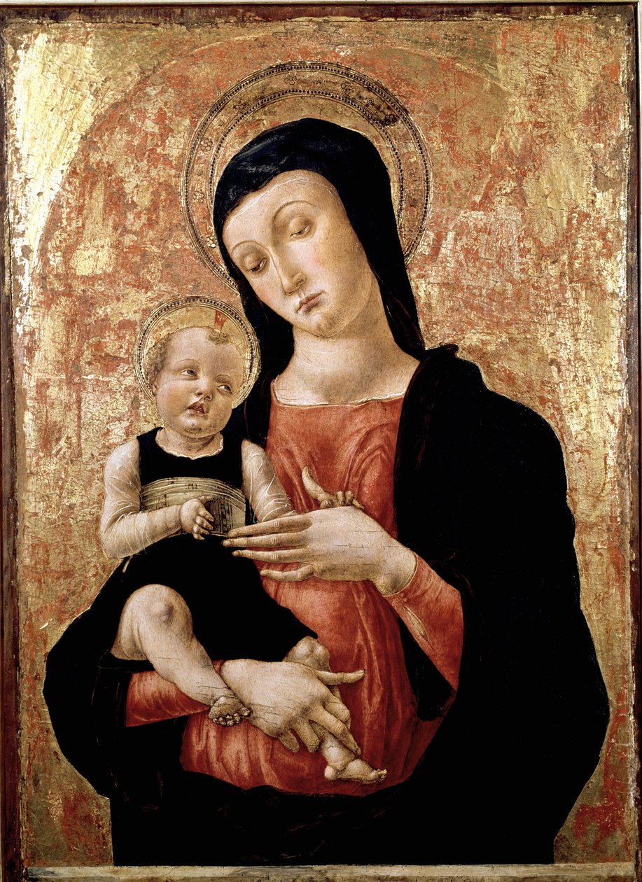 Dziewica z dzieckiem Obraz Bartolomeo Vivarini (ok. 1432-po 1491) XV-wieczne muzeum w Wenecji Correr autorstwa Bartolomeo Vivarini