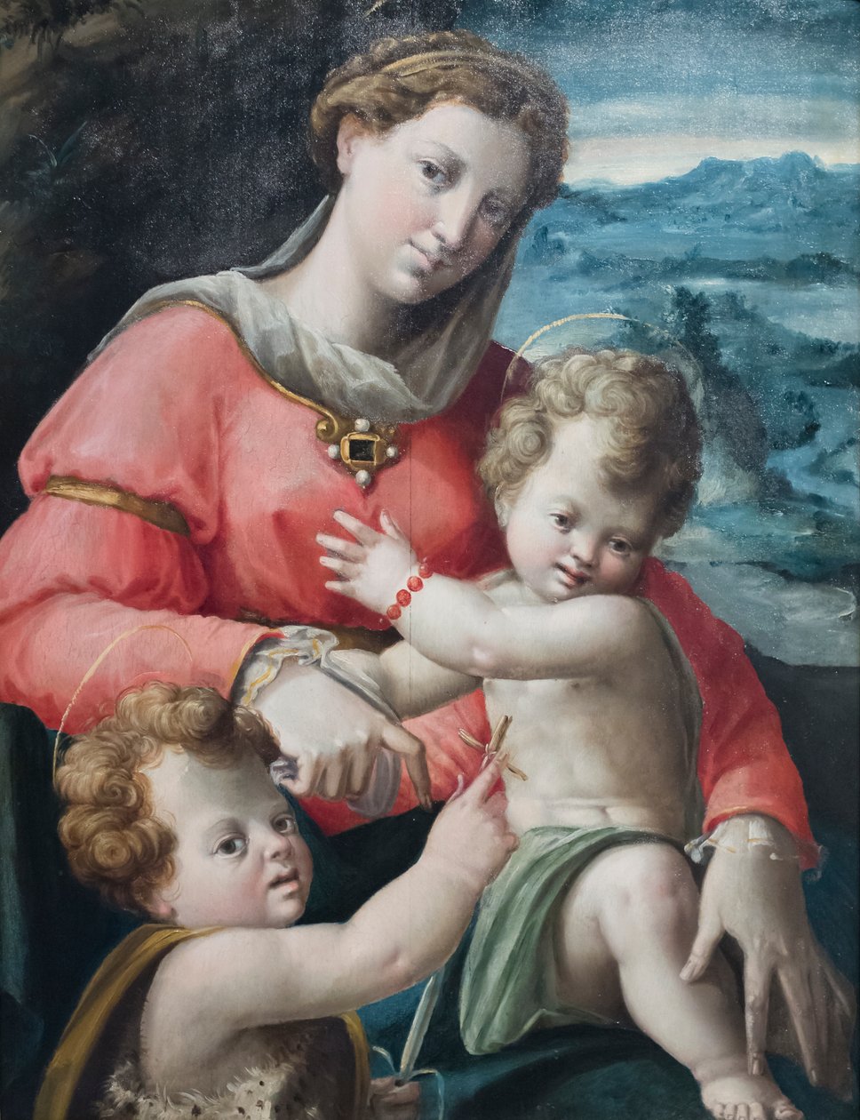 Madonna z Dzieciątkiem i Młodym św. Janem autorstwa Bartolomeo called Bagnacavallo Ramenghi
