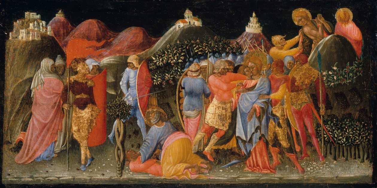 Zdrada Chrystusa, ca. 1445-50. autorstwa Bartolomeo di Tommaso