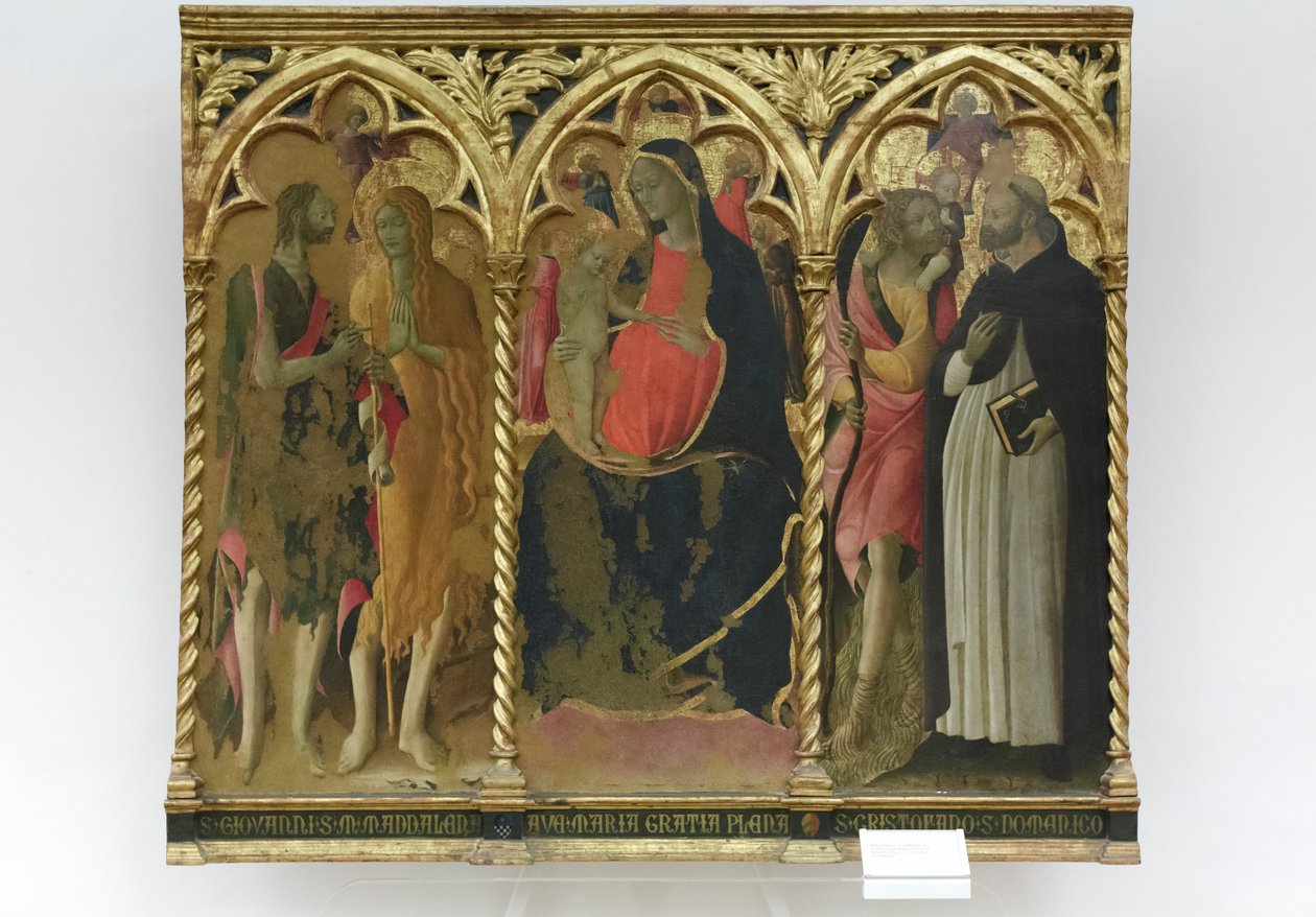 Madonna z Dzieciątkiem i świętymi Janem Chrzcicielem, Marią Magdaleną autorstwa Bartolomeo di Tommaso da Foligno