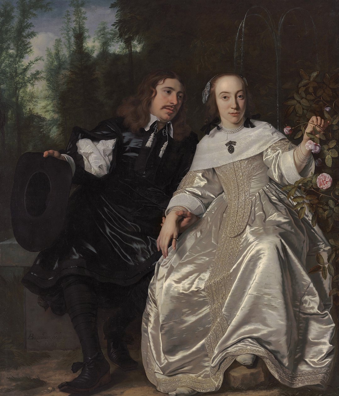 Abraham del Court i jego żona Maria de Kaersgieter, 1654 autorstwa Bartolomeus van der Helst