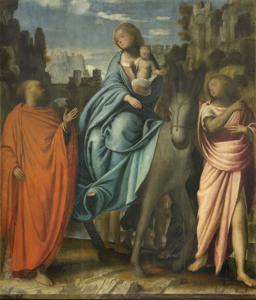 Ucieczka do Egiptu, ok. 1520-22 autorstwa Bartolommeo Suardi Bramantino