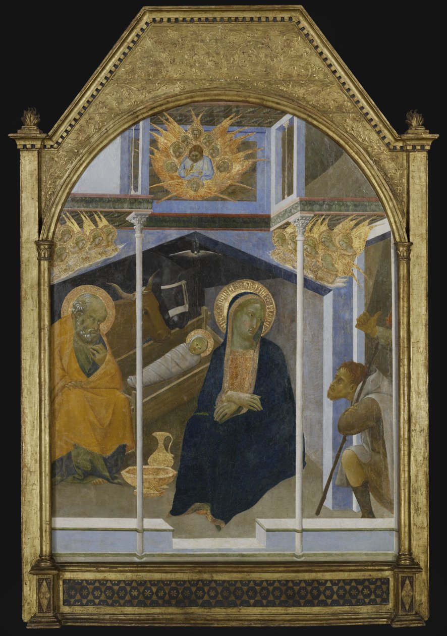 Adoracja pasterzy, ok. 1350 (tempera na desce) autorstwa Bartolommeo Bulgarini