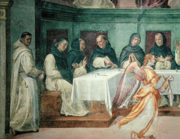 Ostatnia Wieczerza, z refektarza San Marco (fresk) (detal 43920) autorstwa Bartolommeo Sogliani