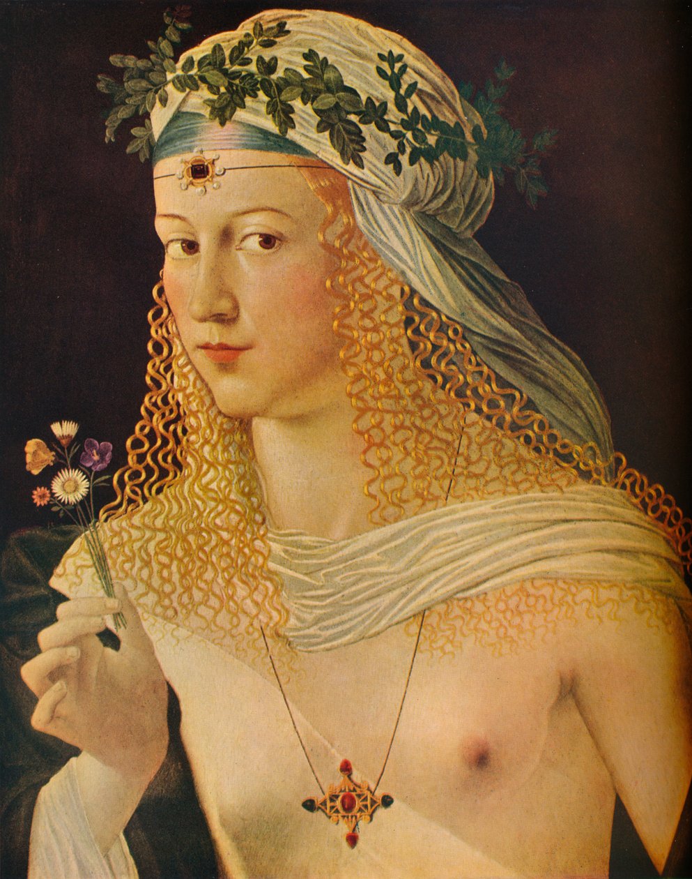 „Wyidealizowany portret kurtyzany jako Flora”, c1520 autorstwa Bartolommeo Veneto