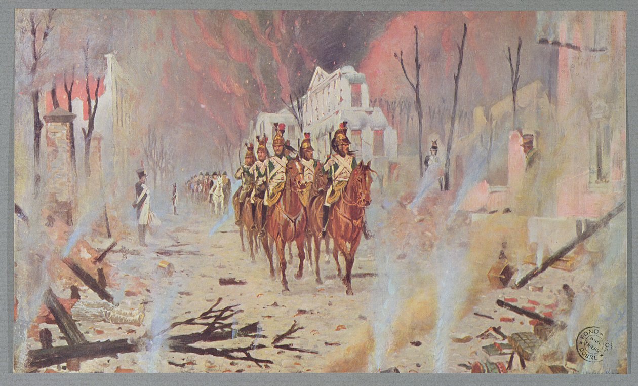 Wojska napoleońskie w Moskwie w 1812 r., z książki "Napoleon, la Campagne de Russie" Philippe de Segur, 1912 r. autorstwa Basil Weretshchagin