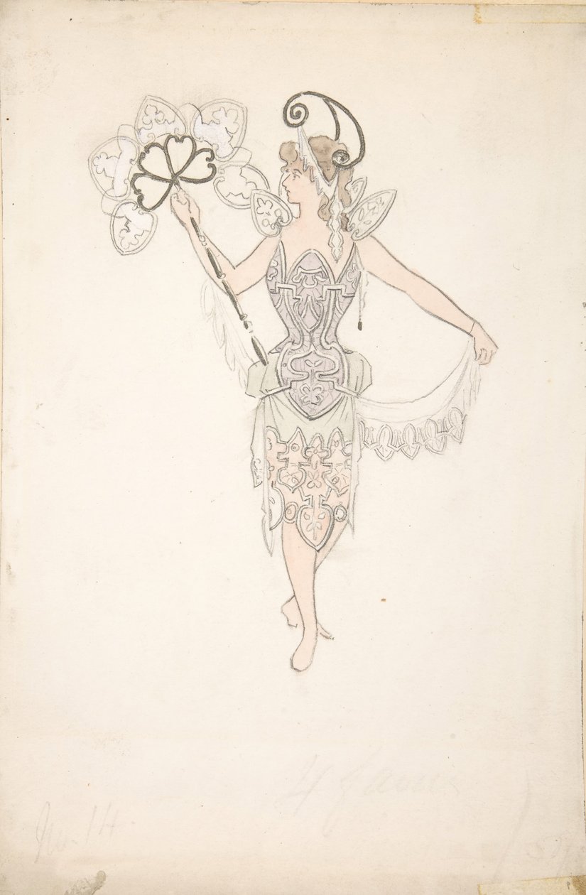 Kostiumy dla Pani z Wachlarzem, 1890-99. autorstwa Basil Crage