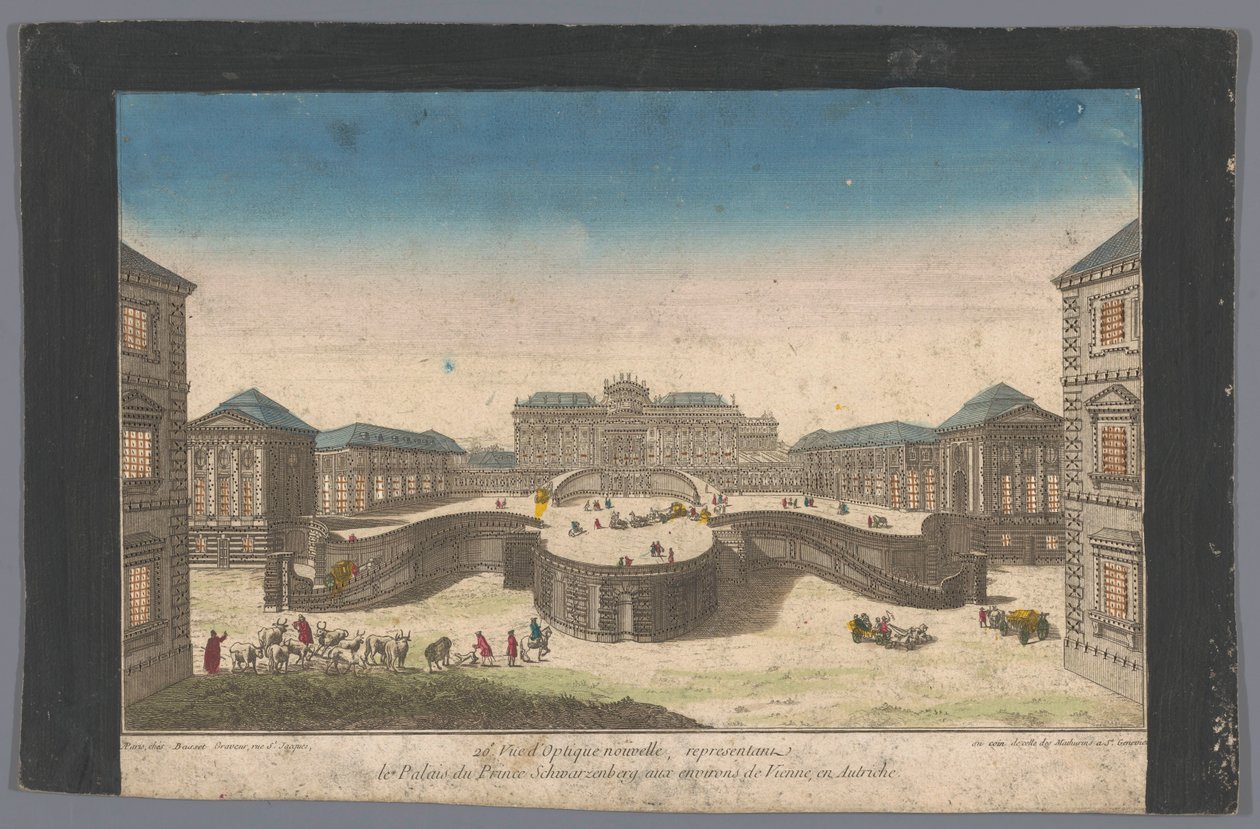 Widok na Palais Schwarzenberg w pobliżu Wiednia XX Vue d