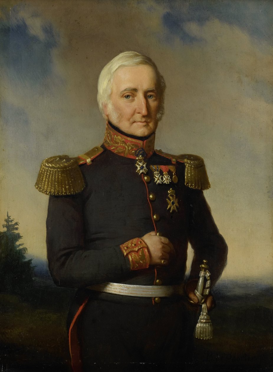 Huibert Gerard Baron Nahuys van Burgst (1782-1858). Członek Rady Holenderskich Indii Wschodnich, w mundurze generała majora tytularnego autorstwa Bastiaan de Poorter