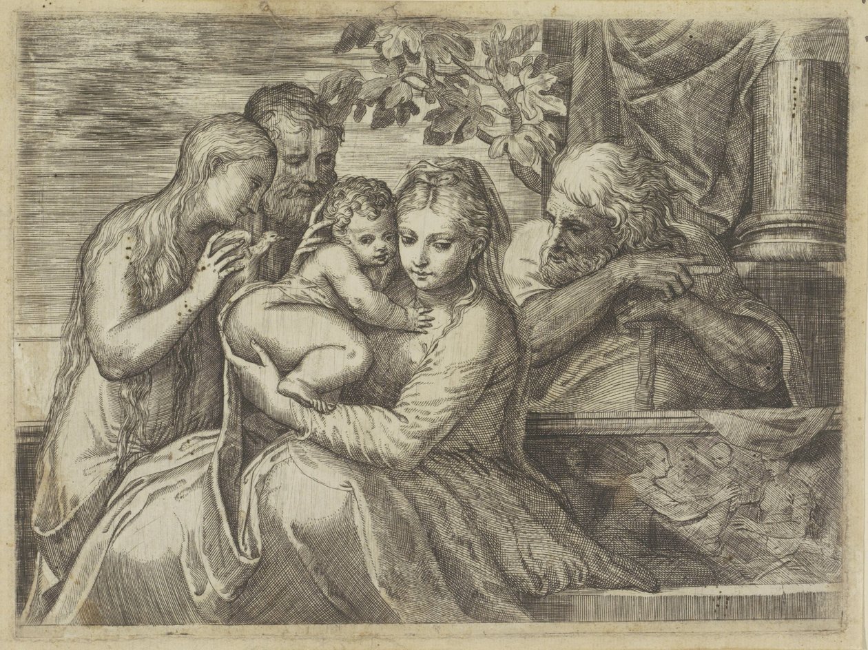 Święta Rodzina ze Świętymi autorstwa Battista Angolo del Moro (attributed to)