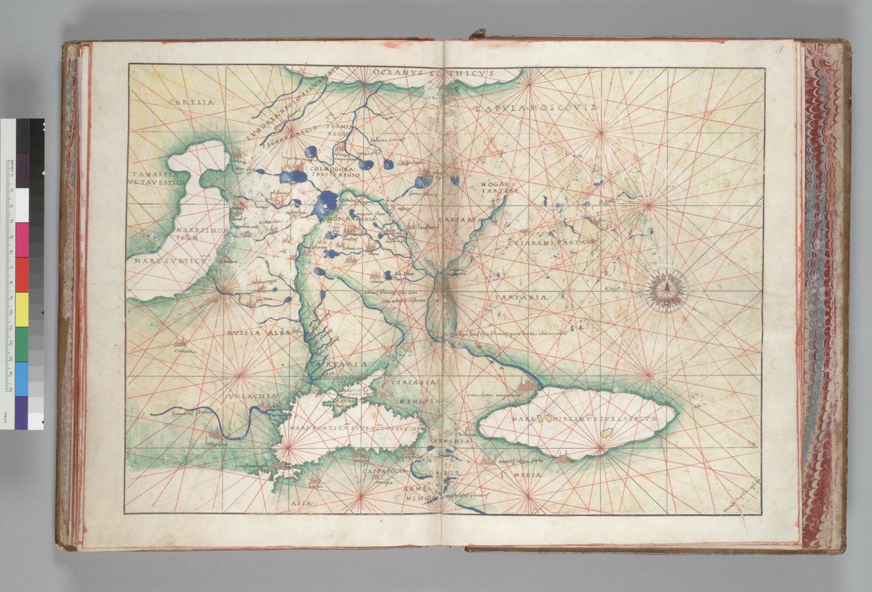 Mapa Rosji autorstwa Battista Giovanni Agnese
