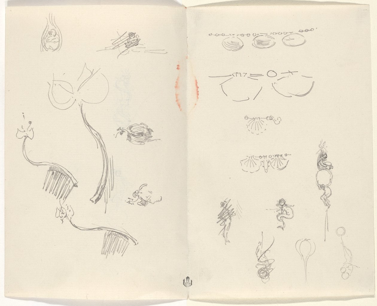 Studia dla Projektów Biżuterii [verso] autorstwa Beatrice Godwin Whistler