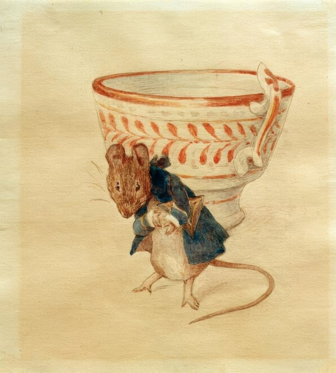 Pan Mysz kłania się filiżance do herbaty autorstwa Beatrix Potter