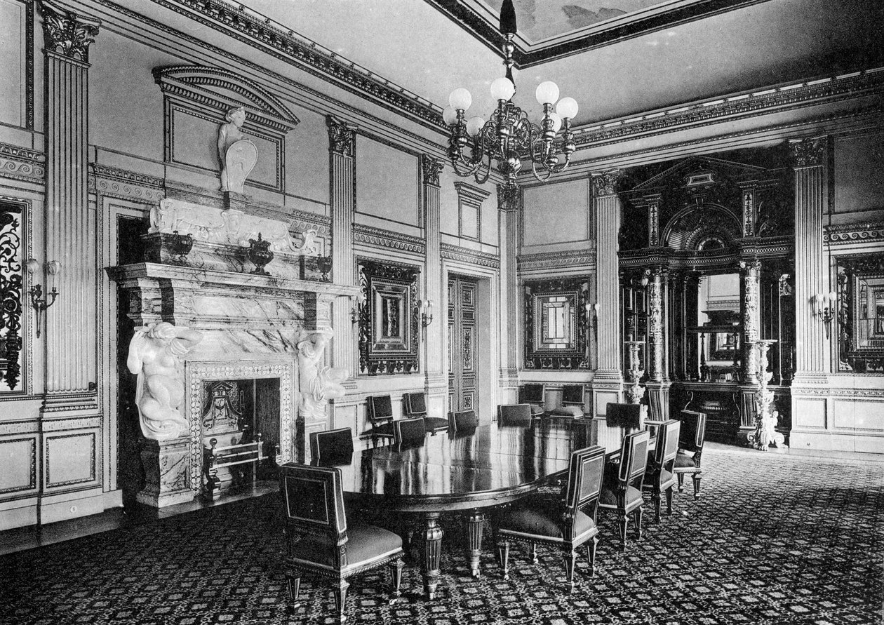 Jadalnia, Dorchester House, 1908. autorstwa Bedford Lemere and Company