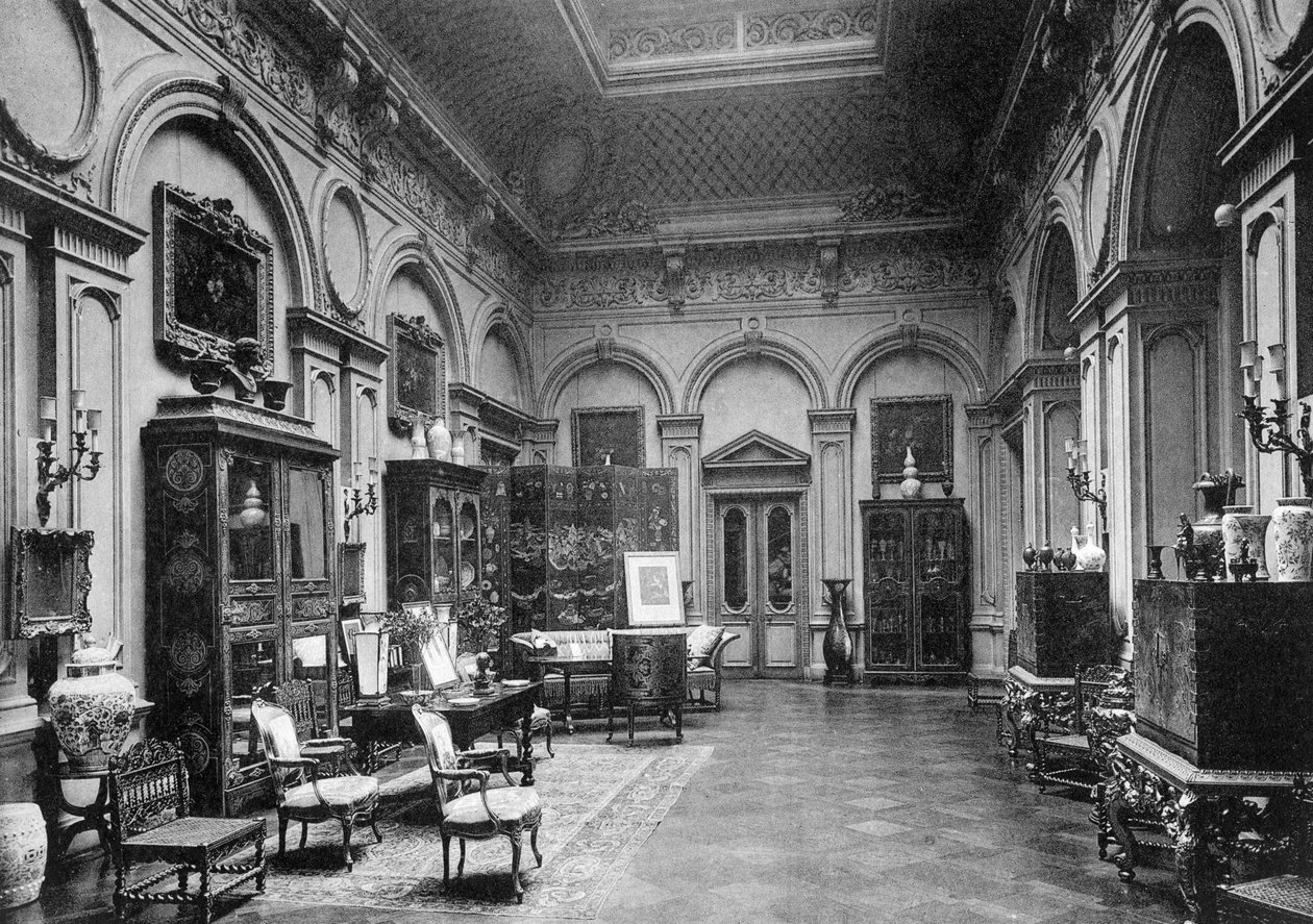 Salon, Dom Montagu, 1908. autorstwa Bedford Lemere and Company