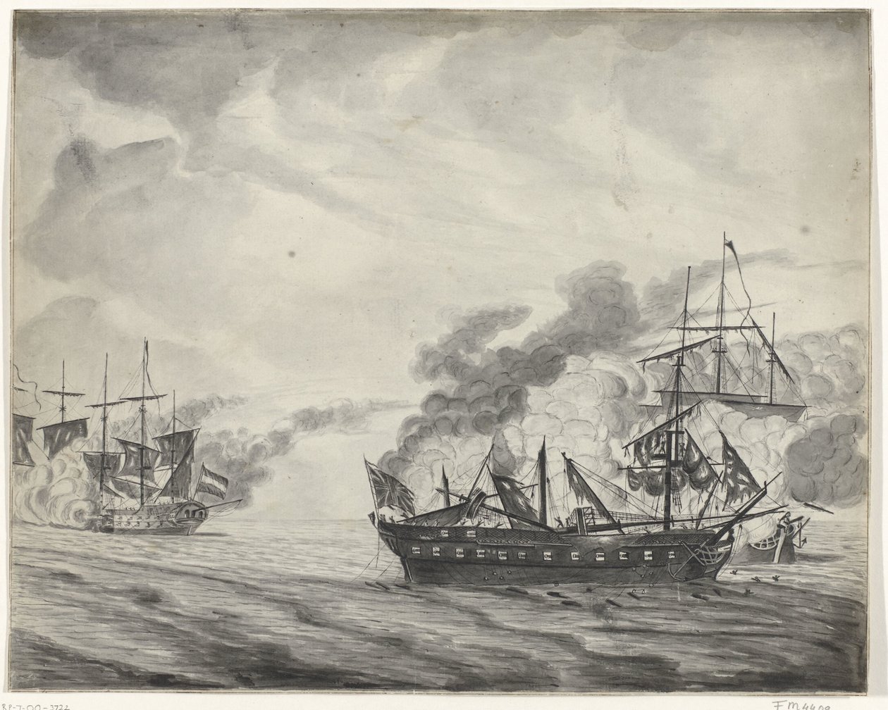 Bitwa morska o Kadyks, 1781 autorstwa Beekman