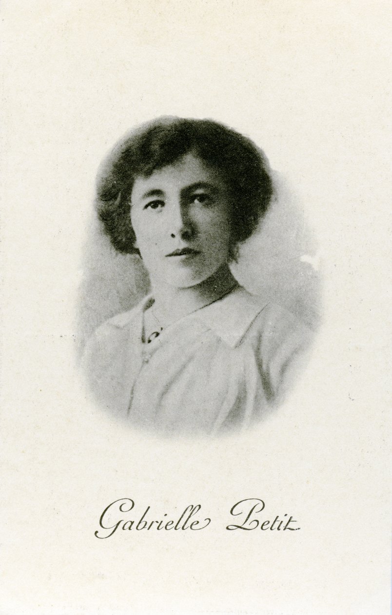 Gabrielle Petit, pocztówka pamiątkowa, ok.1920 autorstwa Belgian Photographer