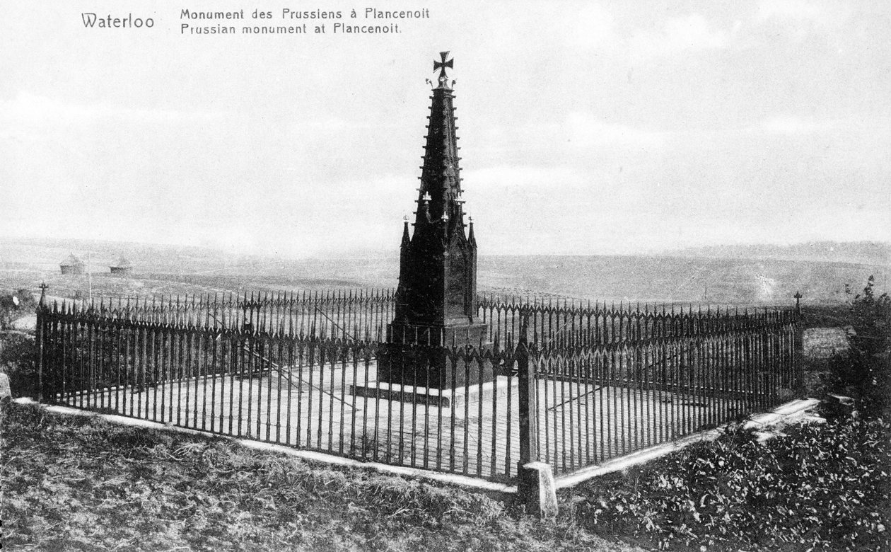 Pomnik Pruski w Plancenoit, pocztówka pamiątkowa ok. 1912 (fotolit) autorstwa Belgian Photographer